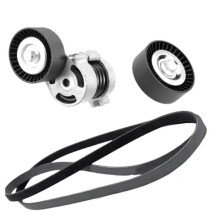 Kit de poulies de tendeur de courroie moteur compatible avec BMW E87 E46 E90 X1 N46-CHENG DU