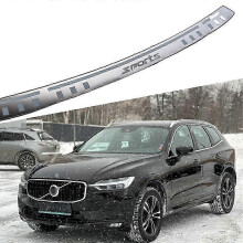 Protection de pare-chocs arrière en acier inoxydable compatible avec Volvo XC60 2020-2024