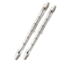 Lot de 2 ampoules halogènes linéaires R7s à intensité variable 300 W pour projecteur de sécurité 118
