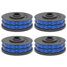 Lot de 4 bobines de fil de tondeuse à gazon RAC123, compatibles avec Ryobi RLT6030/RLT5127/RLT5027/R
