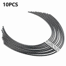 Lot de 10 fils de coupe en nylon compatibles avec les tondeuses à gazon Bosch AFS 23-37, avec boucle