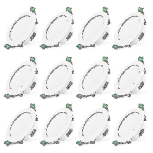 Spot LED encastré blanc 12 pièces 7 W pour plafond, éclairage fin, CHENG DU