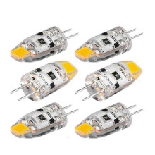 Lot de 6 ampoules LED G4 12 V CC à intensité variable COB LED G4 1,5 W, angle de faisceau 360 , pou