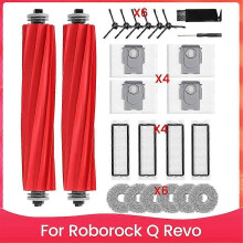 Convient pour Roborock Q Revo Robot Aspirateur Rouleau Brosse Filtre Sacs à poussière Tampons de vad