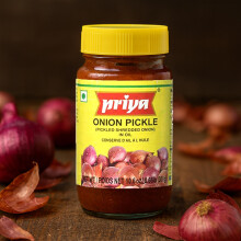 Priya Onion Pickle 300g – Authentic South Indian Spicy & Tangy Small Onion Pickle | Traditional Andhra Style | Ready to Eat