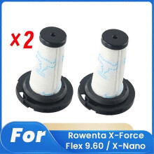 Convient pour 2 pièces de filtre ZR009010 pour accessoires de robot balayeur Rowenta X-Force Flex 9.60 / X-Nano