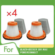 Convient aux pièces de rechange de filtre 4 pièces pour le modèle d'aspirateur à main BLACK+DECKER 2