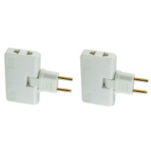 Convient pour 2 convertisseurs de prise UE rotatifs 3 en 1, rallonge de prise rotative à 180 degrés Mini-S