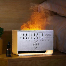 Convient pour la machine à bruit blanc Bluetooth, diffuseur d'arômes à flamme, 8 sons apaisants à fa
