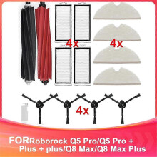 Convient aux pièces de rechange pour ensemble d'accessoires Roborock Q5 Pro/Q5 Pro +Plus/Q8 Max/Q8 Max Plus