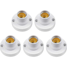 Convient pour 5 douilles de lampe E14, douille d'ampoule E14 avec vis Edison, plafonnier en plastiqu
