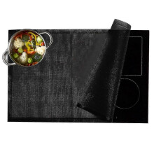 Convient pour les plaques à induction de 52 x 78 cm (20 x 30 pouces), tapis de protection magnétique en silicone pour induction