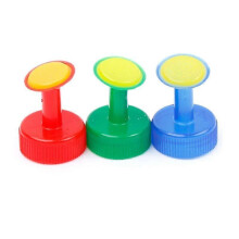 Lot de 6 bouchons d'arrosoir pour bouteille d'arrosage, bouteille d'arrosage en plastique (rouge vert bleu) 4,5 x 2,5 cm.