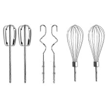 Convient pour le jeu d'accessoires pour batteur à main en acier inoxydable, 6 pièces, pour la cuisson dans la cuisine (2 fouets avec D