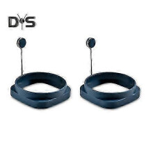 Lot de 2 moules à omelettes en silicone flexibles et durables, isolés haute température, avec poignée