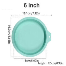 Moule à gâteau rond en silicone de 6 pouces Moule à gâteau en mousse de silicone Moule à gâteau rond en couches