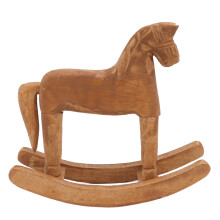 Wooden Rocking Horse Ancient Lucky Hand Carved