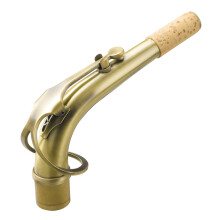 B66 Alto Saxophone Bending Neck Elbow 24.5 mm Brass E-Flat Replacement Part with Professional Leather Padding