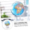 Educational Geographic Globe 1 Piece Blue ABS Desktop Globe with Stand Geography Table Globe for Learning 5