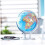 Educational Geographic Globe 1 Piece Blue ABS Desktop Globe with Stand Geography Table Globe for Learning 4