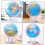 Educational Geographic Globe 1 Piece Blue ABS Desktop Globe with Stand Geography Table Globe for Learning 2
