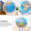 Educational Geographic Globe 1 Piece Blue ABS Desktop Globe with Stand Geography Table Globe for Learning 3