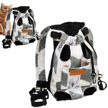 Portable Pet Carrier Backpack, Lightweight Canvas Travel Bag 28 x 5 x 2 cm, Durable Pet Carrier for Cats and Small Dogs