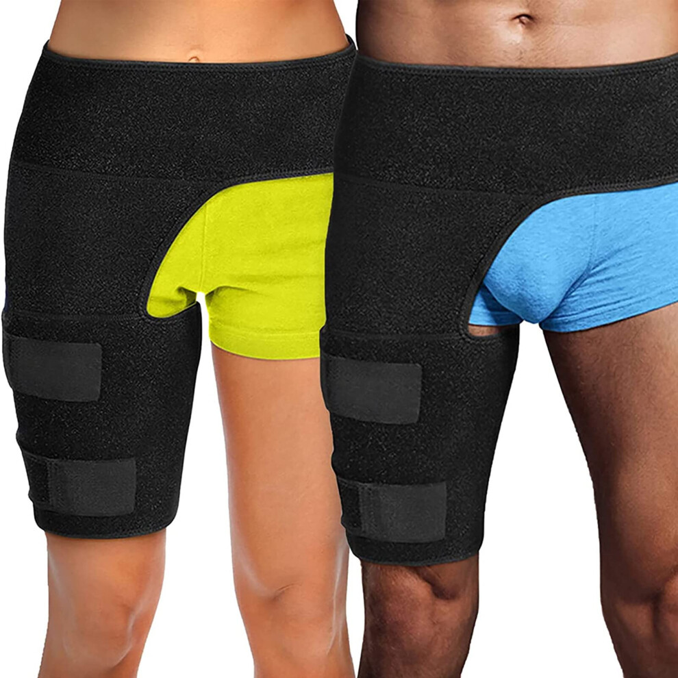Hip Brace Thigh Compression Sleeve for Sciatica Pain Relief - Adjustable Leg Support Wrap for Joint Stabilization and Muscle Training