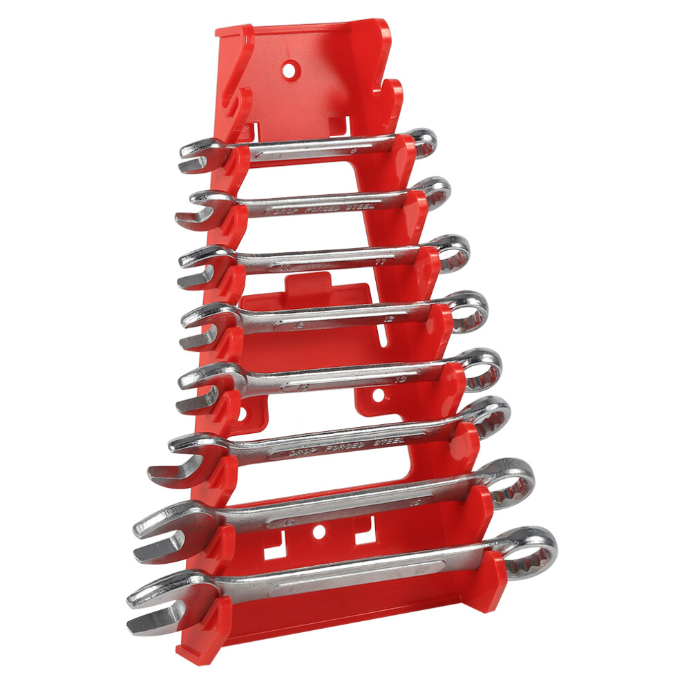 9 Slot Red Plastic Wrench Rack Standard Organizer 8140816502625