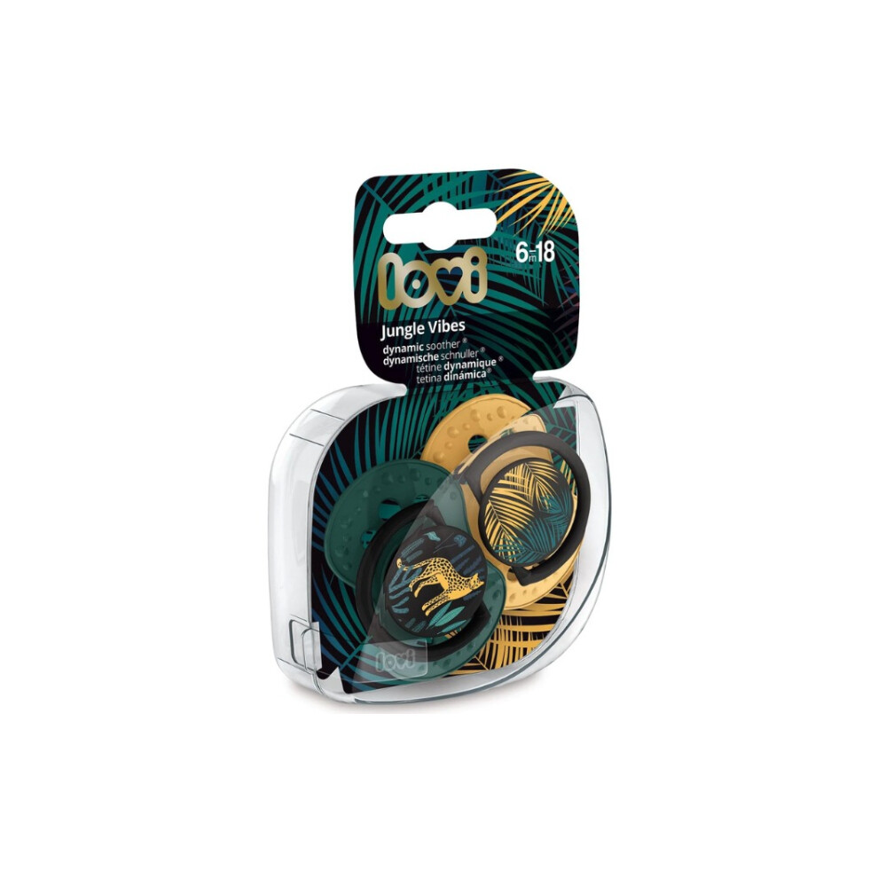Lovi Dynamic Soother Jungle Vibes 6-18m (2pcs) Boy-22903B |Silicone nipple & Comfortable hand