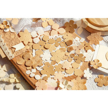 Paper for Scrapbooking Kit 50pcs Apricot Frost Flowers Collage Journal Planner Adult Junk Journaling Decoration Supplies
