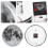 GEEKCOOK Silver Round Decorative LED Sound Control 12