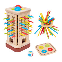 Stacking Game with Sticks | Colorful Wooden Board Game for Kids, Fine Motor Skills Development, Interactive Family Fun