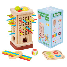 Stacking Game Colorful Board Game With Wooden Sticks For Kids | Interactive Learning Game For Patience Logical Thinking Color Recognition