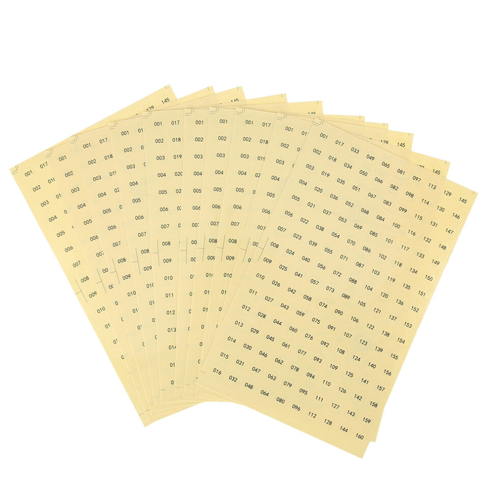 Waterproof Self Adhesive Sticker Round Number