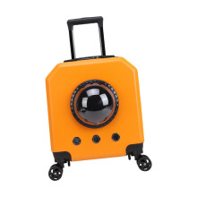 Pet Travel Carrier with Wheels, Adjustable Handle Cat Trolley Backpack, Rolling Pet Carrier for Dogs and Cats