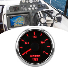 52mm Wasserstandsanzeige 0‑190Ω 7-Farbige Hintergrundbeleuchtung Wasserdicht für Autos & Boote
