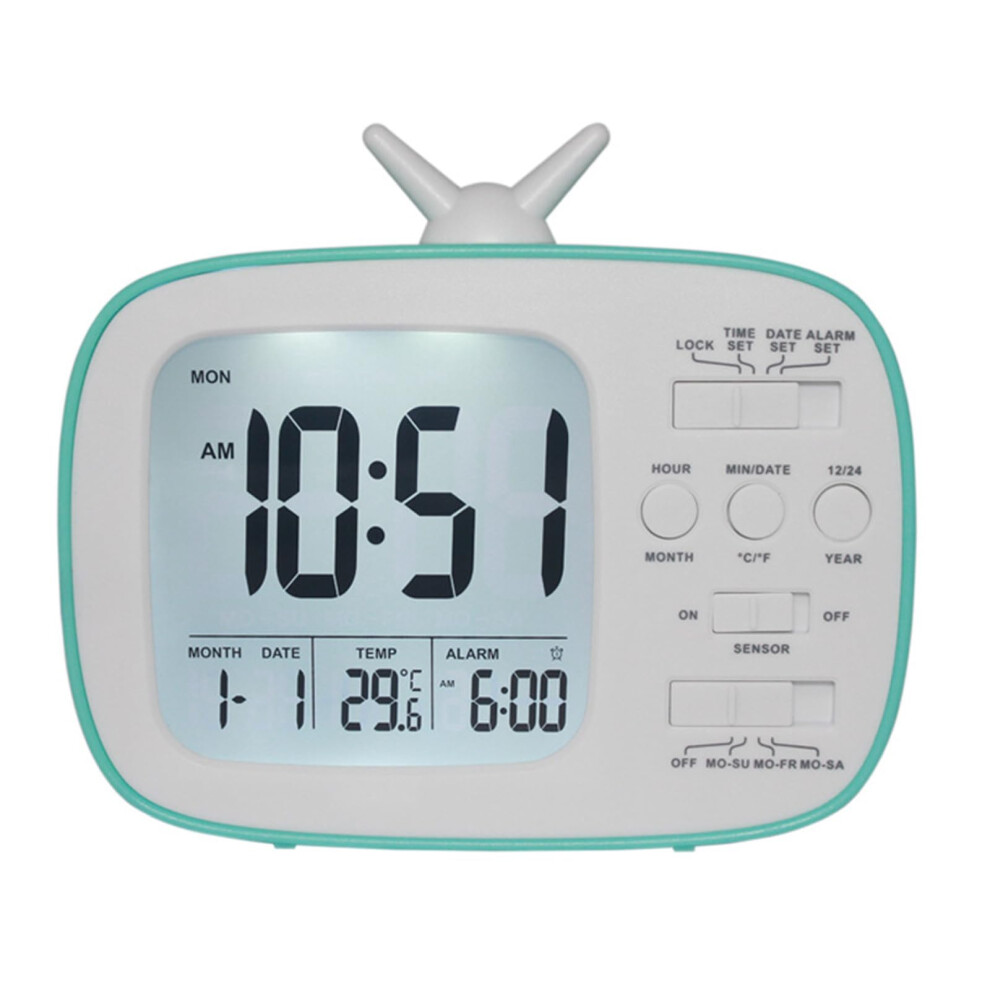 Digital Alarm Clock for Kids with Bedside Display, Student-Friendly Design, Battery Operated, Compact Size