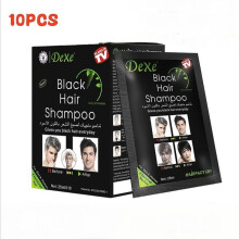 (10PCS) 10/5/3PCS Black Hair Shampoo Natural Plant Hair Dye Make Grey White Hair Darkening And