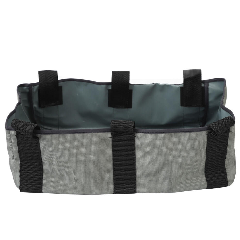 Grey Rollator Bag Storage Hook And Loop Portable Nylon