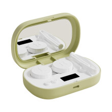 Soft Lens Cleaner Ultrasonic Quick Cleaner with 5 Modes LED Display and Storage Container for Contact Lenses