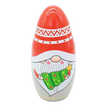 Nested Christmas Dolls, 5 Piece Swedish Nisse Gnome Statues, 15.5 cm Decorative Holiday Figurines for Home Decor
