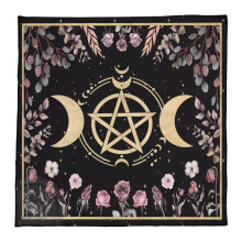 Square Pendulum Divination Mat 75x75cm Table Cloth for Metaphysical Board Games and Card Readings