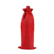 Decorative Wine Bag Set, 10 Retro Linen Wine Bottle Gift Bags with Drawstring, Wedding Party Decoration, Champagne Holders
