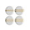 LSA International LSA Chevron Teaplate 16cm Gold Assorted Set of 4 2