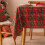 Christmas Plaid Snowflake Tablecloth Printed Rectangular Coffee Table Cloth Green Checkered Snowflakes 100*135cm 1