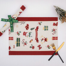 Christmas Snowman Table Runner Placemat 35x40cm White Festive Tablecloth Decoration
