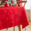 Christmas Snowflake Pattern Tablecloth Retro American Festive Rectangular Tea Table Cloth Red Snowflakes 100x140cm 1