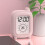 Children's Learning Companion Mini Case Timer with Temperature Display and Alarm Function in Bright Red for Children 5