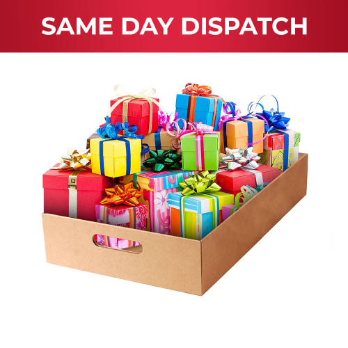 Cardboard Christmas Gift Hamper Patch Handle Empty Trays for Treat Drinks Gifts 2